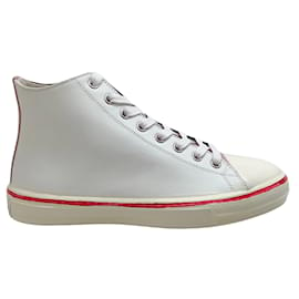 Marni-Marni White / Rosa / Schwarze klebrige High-Top-Sneaker-Weiß