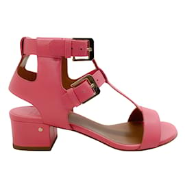 Laurence Dacade-Laurence Dacade Pink Leather Daho Gladiator Sandals-Pink