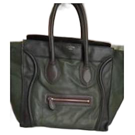 Céline-luggage-Vert foncé
