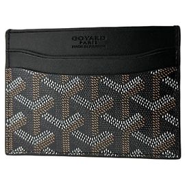 Goyard Black Leather Wallet Black