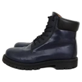 Botines Valentino Garavani de cuero azul marino con estrellas Azul marino