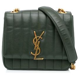 Borsa a tracolla Vicky media verde Saint Laurent Verde Verde scuro