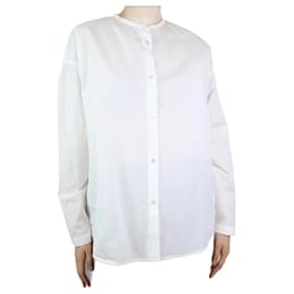 Autre Marque-Camisa branca de botões com gola alta - tamanho IT 42-Branco