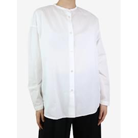 Autre Marque-Camisa branca de botões com gola alta - tamanho IT 42-Branco