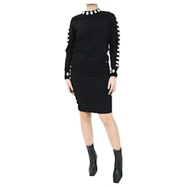 Chanel-Black floral embellished top and skirt set - size FR 36-Black