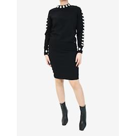 Chanel-Black floral embellished top and skirt set - size FR 36-Black