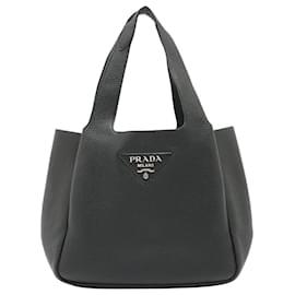 Prada-Black Soft Leather Tote-Black