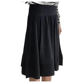 Autre Marque-Black skirt with bandeau belt T.36-Black