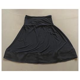 Autre Marque-Black skirt with bandeau belt T.36-Black