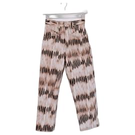Isabel Marant-Isabel Marant AW19 Jeans a vita alta con stampa Tie Dye-Marrone