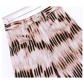 Isabel Marant-Isabel Marant AW19 Tie Dye Print high waisteded Jeans-Brown