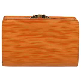 Louis Vuitton-LOUIS VUITTON Epi Porte Monnaie Billets Viennois Mandarin M6324H LV Auth 52896-Other,Orange