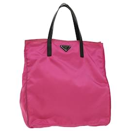 Prada-PRADA Einkaufstasche Nylon Pink Schwarz Auth yk8416-Schwarz,Pink
