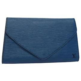 Louis Vuitton-LOUIS VUITTON Epi Art Deco Clutch Bag Blue M52635 LV Auth th3953-Blue