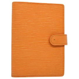 Louis Vuitton-LOUIS VUITTON Epi Agenda PM Day Planner Cover Orange Mandarin R2005H Auth 52614-Other,Orange