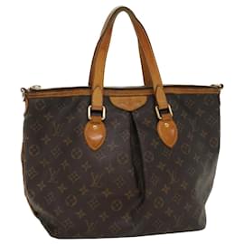 Louis Vuitton-LOUIS VUITTON Monogram Palermo PM Tote Bag M40145 LV Auth bs8003-Monogram