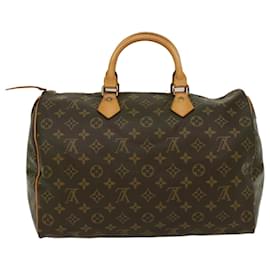 Louis Vuitton-Louis Vuitton Monogram Speedy 35 Hand Bag M41524 LV Auth 51624-Monogram