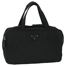 Prada-PRADA Hand Bag Nylon Black Auth bs8054-Black