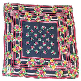Sciarpa in seta Yves Saint Laurent Multicolore 84x84 Multicolore
