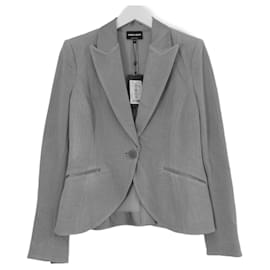 Giorgio Armani-Veste blazer texturée grise Giorgio Armani-Gris