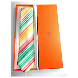 Hermès-corbata de hermes-Multicolor