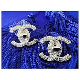 Chanel-CHANEL Boucles d'oreilles Turn-Lock emblématiques-Argenté