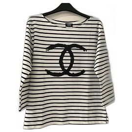 CHANEL CC Logo Uniforme Top Taglia S/M **MOLTO RARO E NUOVO DI ZECCA*** Nero