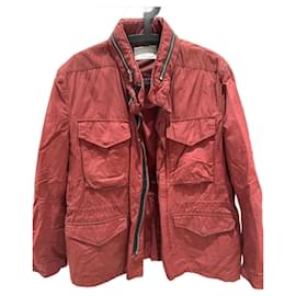 Ikks-Lightweight IKKS jacket, Size XL-Dark red