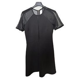 Sandro Kleid Schwarz aus Polyester Größe T2 Schwarz