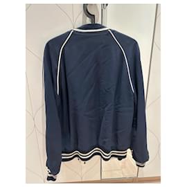 Sandro-Teddy Sandro Reversible Size L-White,Navy blue