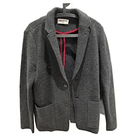 Zadig & Voltaire-Zadig & Voltaire jacket 100% Wool Size L-Dark grey