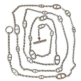 Hermès Farandole 160 Collana Lunga cm Argento 925 box Silver hardware