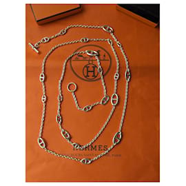 Hermès-Farandole 160 cm Colar Longo Prata 925 Caixa-Hardware prateado