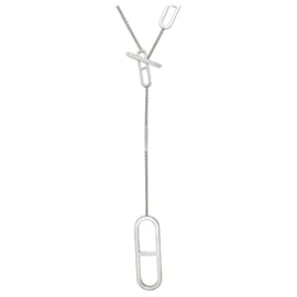 Hermès COLLANA HERMES EVER ANCHOR CATENA SAUTOIR 80cm argento 925 33COLLANA IN ARGENTO GR Argento