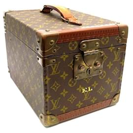 Louis Vuitton-VANITY LOUIS VUITTON BOITE FLACONS M21828 TOILE MONOGRAM BOTTLES BOX-Marron