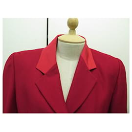 Hermès-HERMES EQUITATION CAVALIERE JACKET 38 M IN RED WOOL RED WOOL SUIT JACKET-Red
