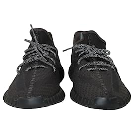 Autre Marque-ADIDAS YEEZY BOOST 350 V2 Sneakers aus schwarzem Synthetikmaterial „Onyx“.-Schwarz