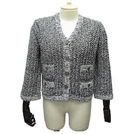 Chanel-CHANEL JACKET CARDIGAN WITH CC P LOGO BUTTONS43293K04428 M 38 KNITTED JACKET-Other
