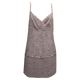 Chanel-CHANEL DRESS WITH STRAPS47833V33626 In tweed 44 L STRAPLESS DRESS-Multiple colors
