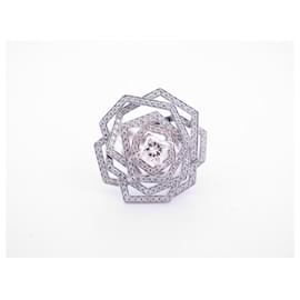 Chanel-Camelia Chanel Ring 1932 T 55 WEISSES GOLD 18K & 167 Diamanten 2.31CT-DIAMANTENRING-Silber