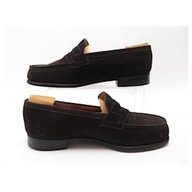 JM Weston-JM WESTON LOAFERS 180 6.5C 41 IN VELVET + LOAFERS SHOOT SHEETS-Brown