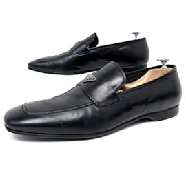 Prada-Mocassini Prada 01649 7.5 IT 42.5 FR PELLE NERA + SCATOLA MOCASSINI-Nero