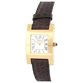 Chopard-CHOPARD YOUR HOUR WATCH 445-1 yellow gold 18K AND LEATHER QUARTZ YELLOW GOLD WATCH-Golden