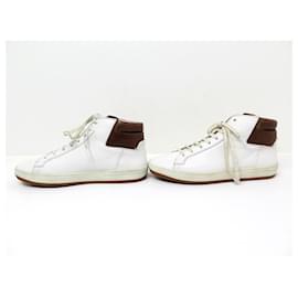 Berluti-SCARPE SNEAKER BERLUTI 9 43 SNEAKERS ALTE IN PELLE BIANCA-Bianco