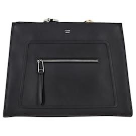 Fendi-Fendi Small Runaway Tote Bag in Black Leather-Black