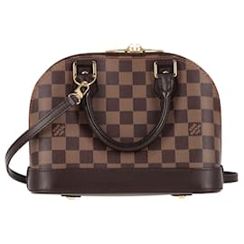 Louis Vuitton-Louis Vuitton Alma BB Tote Bag in Brown Damier Coated Canvas-Brown
