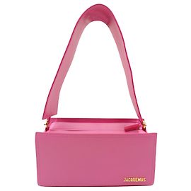Bolsa Jacquemus Le retangular em couro rosa Rosa