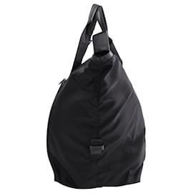 Prada-Prada Signature Duffle Travel Bag in Black Nylon-Black