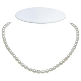 & Other Stories-Juego de collar y aretes de perlas clásicas-Blanco