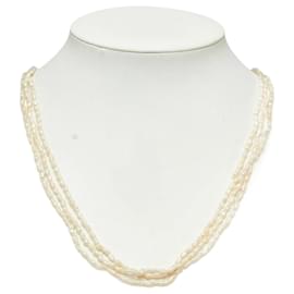 & Other Stories-3-Strand Pearl Necklace-White